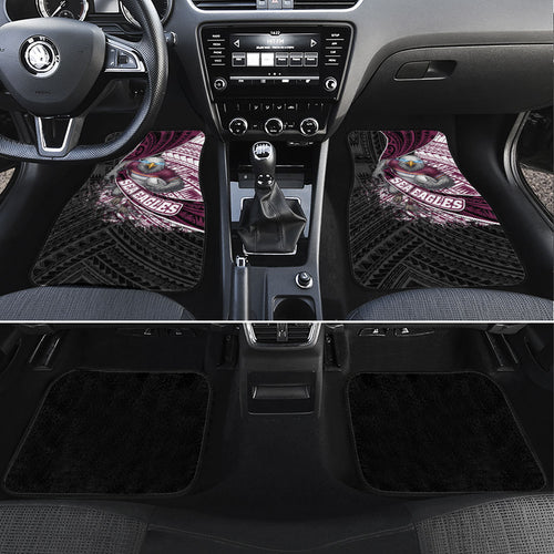 Manly Warringah Sea Eagles Rugby Mascot Car Mats Tribal Polynesian Power Art - Lightning Mascot