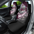 Manly Warringah Sea Eagles Rugby Mascot Car Seat Cover Tribal Polynesian Power Art - Lightning Mascot