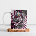 Manly Warringah Sea Eagles Rugby Mascot Ceramic Mug Tribal Polynesian Power Art - Lightning Mascot