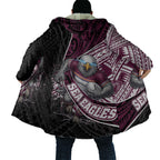Manly Warringah Sea Eagles Rugby Mascot Cloak Tribal Polynesian Power Art - Lightning Mascot