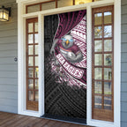 Manly Warringah Sea Eagles Rugby Mascot Door Cover Tribal Polynesian Power Art - Lightning Mascot