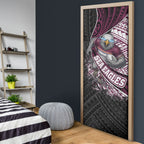 Manly Warringah Sea Eagles Rugby Mascot Door Cover Tribal Polynesian Power Art - Lightning Mascot