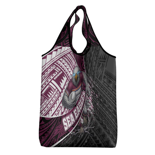 Manly Warringah Sea Eagles Rugby Mascot Grocery Bag Tribal Polynesian Power Art - Lightning Mascot