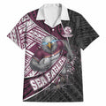 Manly Warringah Sea Eagles Rugby Mascot Hawaiian Shirt Tribal Polynesian Power Art - Lightning Mascot