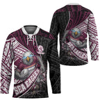 Manly Warringah Sea Eagles Rugby Mascot Hockey Jersey Tribal Polynesian Power Art - Lightning Mascot