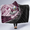 Manly Warringah Sea Eagles Rugby Mascot Hooded Blanket Tribal Polynesian Power Art - Lightning Mascot