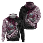 Manly Warringah Sea Eagles Rugby Mascot Hoodie Tribal Polynesian Power Art - Lightning Mascot