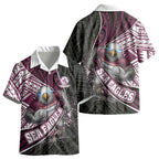 Manly Warringah Sea Eagles Rugby Mascot Kid Hawaiian Shirt Tribal Polynesian Power Art - Lightning Mascot