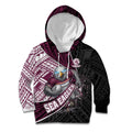 Manly Warringah Sea Eagles Rugby Mascot Kid Hoodie Tribal Polynesian Power Art - Lightning Mascot