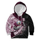 Manly Warringah Sea Eagles Rugby Mascot Kid Hoodie Tribal Polynesian Power Art - Lightning Mascot