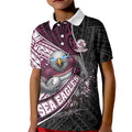 Manly Warringah Sea Eagles Rugby Mascot Kid Polo Shirt Tribal Polynesian Power Art - Lightning Mascot