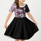 Manly Warringah Sea Eagles Rugby Mascot Kid Short Sleeve Dress Tribal Polynesian Power Art - Lightning Mascot