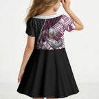 Manly Warringah Sea Eagles Rugby Mascot Kid Short Sleeve Dress Tribal Polynesian Power Art - Lightning Mascot
