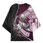 Manly Warringah Sea Eagles Rugby Mascot Kimono Tribal Polynesian Power Art - Lightning Mascot