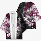 Manly Warringah Sea Eagles Rugby Mascot Kimono Tribal Polynesian Power Art - Lightning Mascot