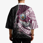 Manly Warringah Sea Eagles Rugby Mascot Kimono Tribal Polynesian Power Art - Lightning Mascot