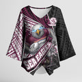 Manly Warringah Sea Eagles Rugby Mascot Kimono Sleeve Blouse Tribal Polynesian Power Art - Lightning Mascot