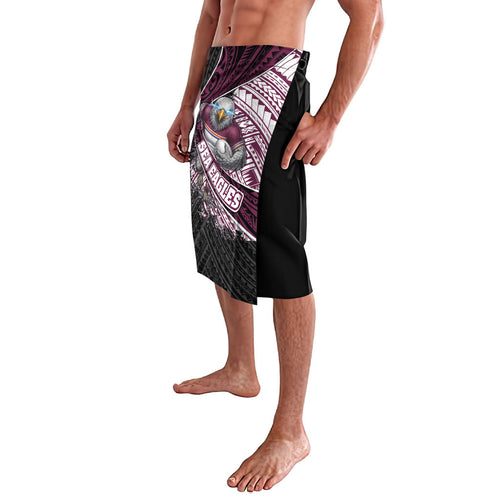 Manly Warringah Sea Eagles Rugby Mascot Lavalava Tribal Polynesian Power Art - Lightning Mascot