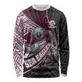 Manly Warringah Sea Eagles Rugby Mascot Long Sleeve Shirt Tribal Polynesian Power Art - Lightning Mascot