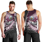 Manly Warringah Sea Eagles Rugby Mascot Men Tank Top Tribal Polynesian Power Art - Lightning Mascot