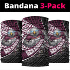 Manly Warringah Sea Eagles Rugby Mascot Neck Gaiter Tribal Polynesian Power Art - Lightning Mascot