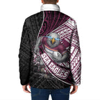 Manly Warringah Sea Eagles Rugby Mascot Padded Jacket Tribal Polynesian Power Art - Lightning Mascot