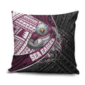 Manly Warringah Sea Eagles Rugby Mascot Pillow Cover Tribal Polynesian Power Art - Lightning Mascot