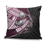 Manly Warringah Sea Eagles Rugby Mascot Pillow Cover Tribal Polynesian Power Art - Lightning Mascot