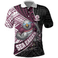 Manly Warringah Sea Eagles Rugby Mascot Polo Shirt Tribal Polynesian Power Art - Lightning Mascot
