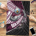 Manly Warringah Sea Eagles Rugby Mascot Puzzle Tribal Polynesian Power Art - Lightning Mascot