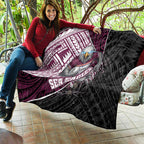 Manly Warringah Sea Eagles Rugby Mascot Quilt Tribal Polynesian Power Art - Lightning Mascot