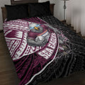 Manly Warringah Sea Eagles Rugby Mascot Quilt Bed Set Tribal Polynesian Power Art - Lightning Mascot