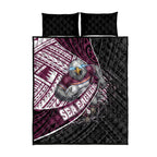 Manly Warringah Sea Eagles Rugby Mascot Quilt Bed Set Tribal Polynesian Power Art - Lightning Mascot