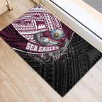 Manly Warringah Sea Eagles Rugby Mascot Rubber Doormat Tribal Polynesian Power Art - Lightning Mascot