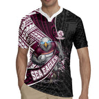 Manly Warringah Sea Eagles Rugby Mascot Rugby Jersey Tribal Polynesian Power Art - Lightning Mascot