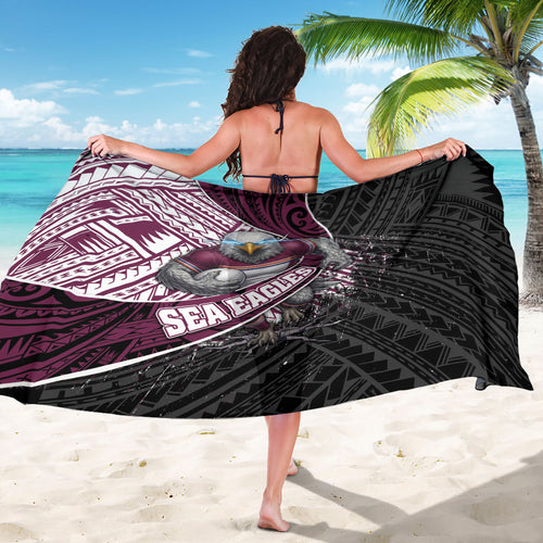 Manly Warringah Sea Eagles Rugby Mascot Sarong Tribal Polynesian Power Art - Lightning Mascot