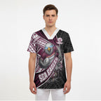 Manly Warringah Sea Eagles Rugby Mascot Scrub Top Tribal Polynesian Power Art - Lightning Mascot