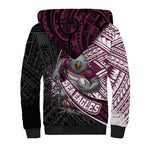 Manly Warringah Sea Eagles Rugby Mascot Sherpa Hoodie Tribal Polynesian Power Art - Lightning Mascot