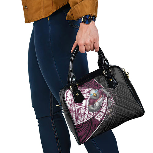 Manly Warringah Sea Eagles Rugby Mascot Shoulder Handbag Tribal Polynesian Power Art - Lightning Mascot