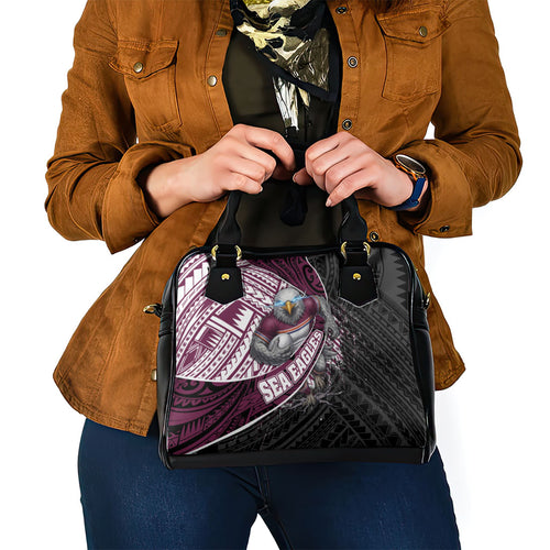 Manly Warringah Sea Eagles Rugby Mascot Shoulder Handbag Tribal Polynesian Power Art - Lightning Mascot