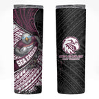 Manly Warringah Sea Eagles Rugby Mascot Skinny Tumbler Tribal Polynesian Power Art - Lightning Mascot