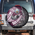 Manly Warringah Sea Eagles Rugby Mascot Spare Tire Cover Tribal Polynesian Power Art - Lightning Mascot