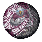 Manly Warringah Sea Eagles Rugby Mascot Spare Tire Cover Tribal Polynesian Power Art - Lightning Mascot