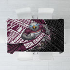Manly Warringah Sea Eagles Rugby Mascot Tablecloth Tribal Polynesian Power Art - Lightning Mascot