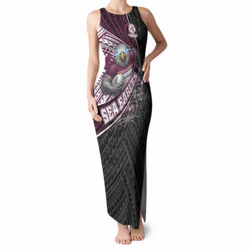 Manly Warringah Sea Eagles Rugby Mascot Tank Maxi Dress Tribal Polynesian Power Art - Lightning Mascot