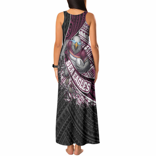 Manly Warringah Sea Eagles Rugby Mascot Tank Maxi Dress Tribal Polynesian Power Art - Lightning Mascot