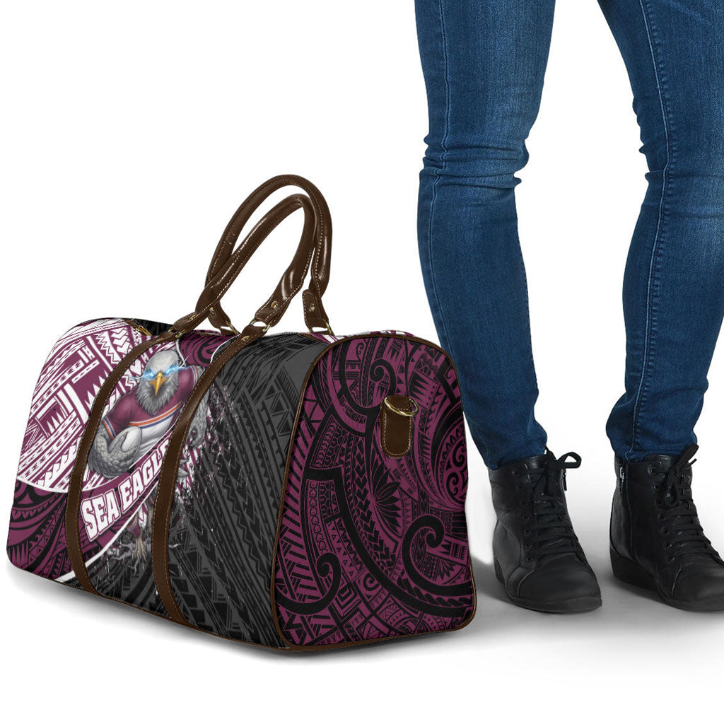 Manly Warringah Sea Eagles Rugby Mascot Travel Bag Tribal Polynesian Power Art - Lightning Mascot