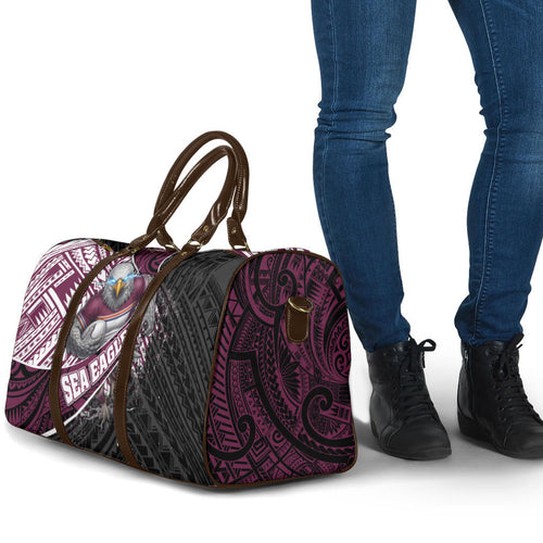 Manly Warringah Sea Eagles Rugby Mascot Travel Bag Tribal Polynesian Power Art - Lightning Mascot