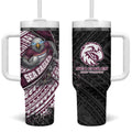 Manly Warringah Sea Eagles Rugby Mascot Tumbler With Handle Tribal Polynesian Power Art - Lightning Mascot