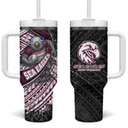 Manly Warringah Sea Eagles Rugby Mascot Tumbler With Handle Tribal Polynesian Power Art - Lightning Mascot